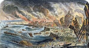 Imagem: Terremoto de Lisboa em 1755/Arquivo Aventuras na História
