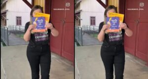 Prefeita filiada ao PSDB joga livros no lixo e defende censura nas bibliotecas. Créditos: Reprodução redes sociais