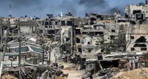 Destruição em Khan Younis, no Sul da Faixa de Gaza, em Abril de 2024 Créditos/ PressTV