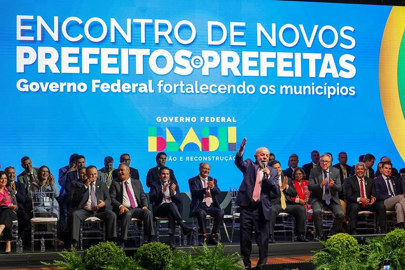 Presidente Lula no Encontro de Prefeitos Brasília (DF) 11/02/2025 Presidente Luiz Inácio Lula Da Silva discursa na abertura do Encontro de Novos Prefeitos e Prefeitas Foto: Fabio Rodrigues-Pozzebom/ Agência Brasil