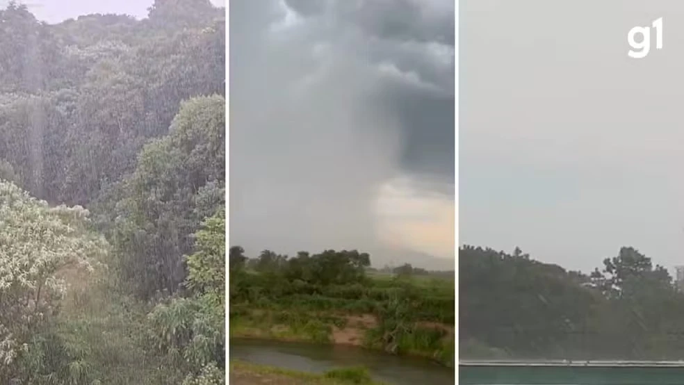 Chuva no RS — Foto: Alderi Bertuzzi/ Rogerio Giaretta Jr/ RBS TV