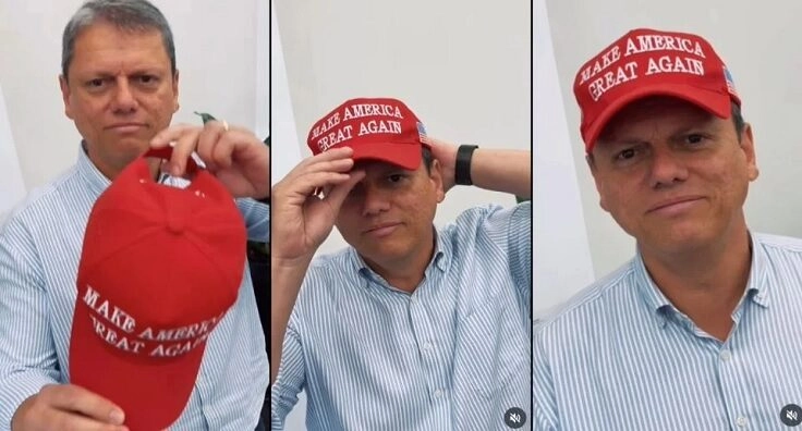 Tarcísio comemora posse de Trump nas redes sociais. Créditos: Reprodução de vídeo / Instagram