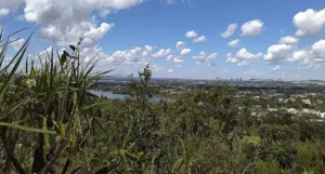 Serrinha do Paranoá, ao fundo o Lago Paranoá e o Plano Piloto (Foto: Divulgação/Associação Preserva Serrinha)