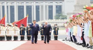 Xi Jinping e Vladimir Putin (foto de Huang Jingwen, Xinhua)